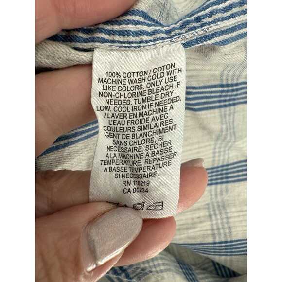 Steven Alan Shirt Men's Extra Small Button Up Made in USA BLUE Casual Adult - Picture 13 of 15